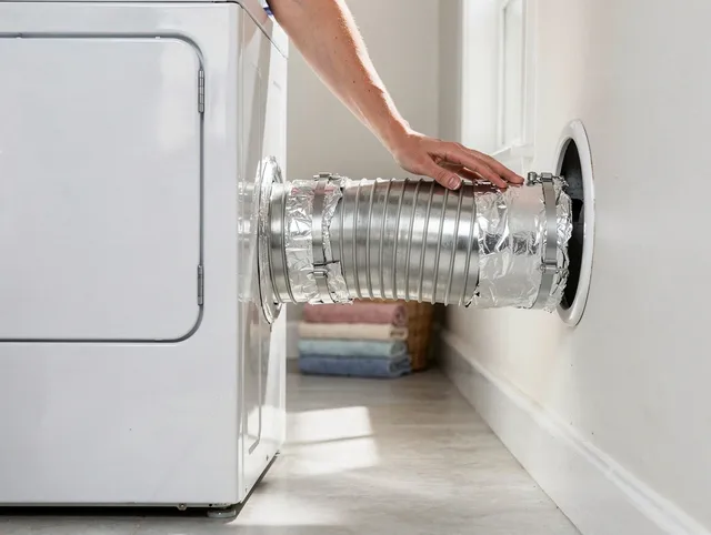 Professional dryer vent hose installation by Valley Falls Dryer Vent Cleaning in Valley Falls