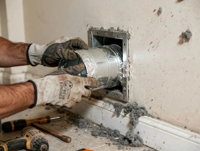 Professional dryer vent repair and installation by Valley Falls Dryer Vent Cleaning in Valley Falls